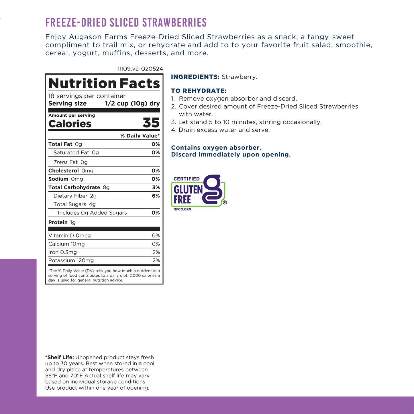 Freeze Dried Sliced Strawberries Can, 18 Servings - Blessings Grow Meadows