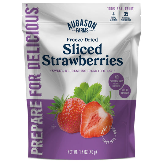 Freeze Dried Sliced Strawberries Pouch, 4 Servings - Augason Farms ~ Blessings Grow Meadows