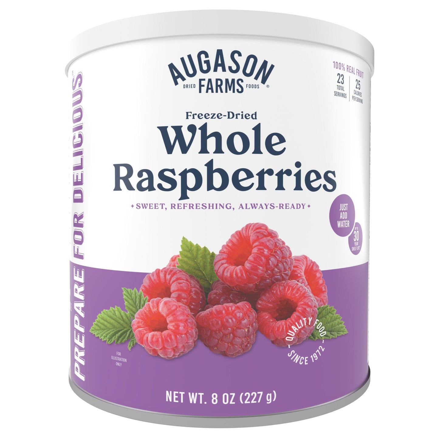 Freeze Dried Whole Raspberries Can, 23 Servings - Blessings Grow Meadows
