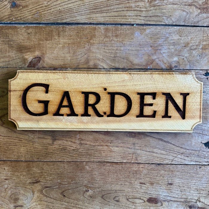 Garden Sign - Made in USA with American Cedar - Blessings Grow Meadows
