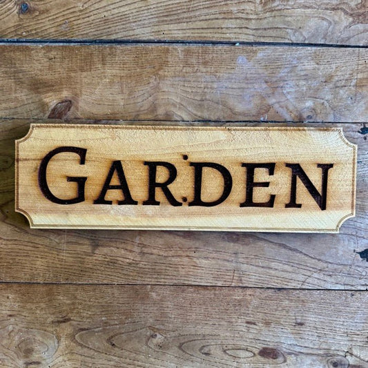 Garden Sign - Made in USA with American Cedar - Blessings Grow Meadows