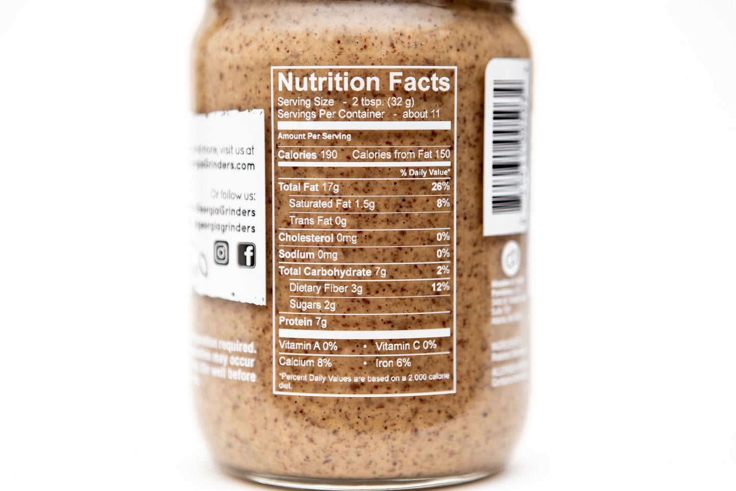 Georgia Grinders Almond Butter Mix Pack (Two 12oz jars of each; Original Almond Butter and Salt Free Almond Butter) - (CP-CL) by Georgia Grinders - Blessings Grow Meadows