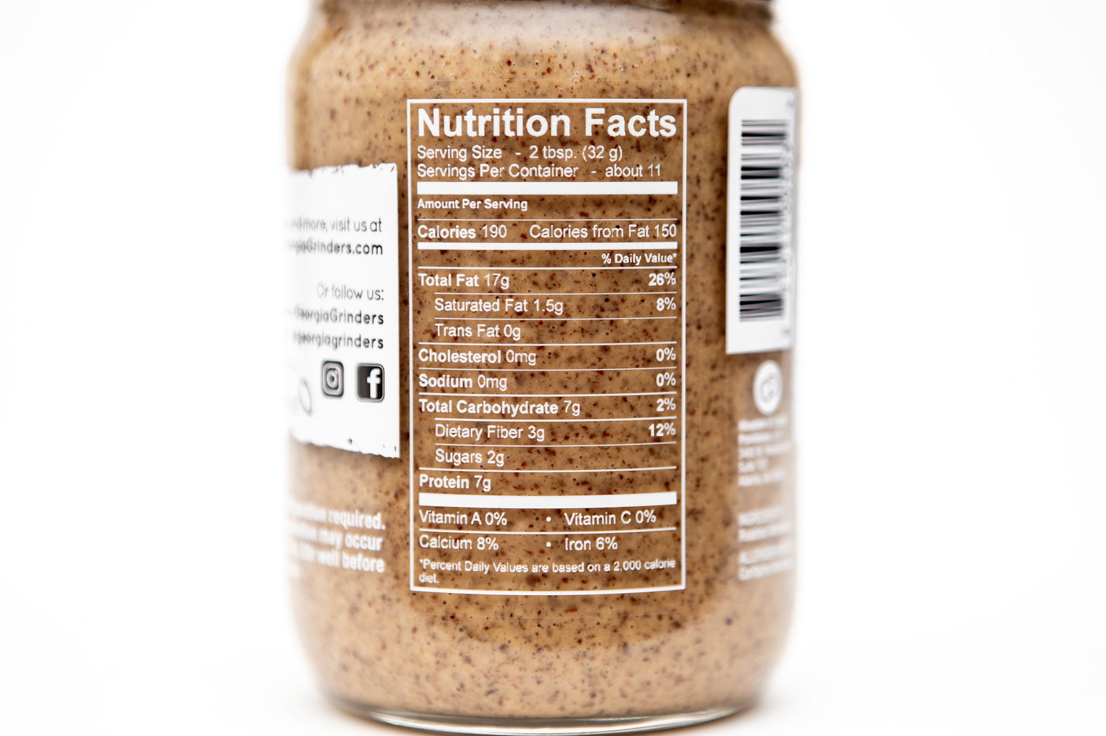 Georgia Grinders Almond Butter Mix Pack (Two 12oz jars of each; Original Almond Butter and Salt Free Almond Butter) - (CP-CL) by Georgia Grinders - Blessings Grow Meadows