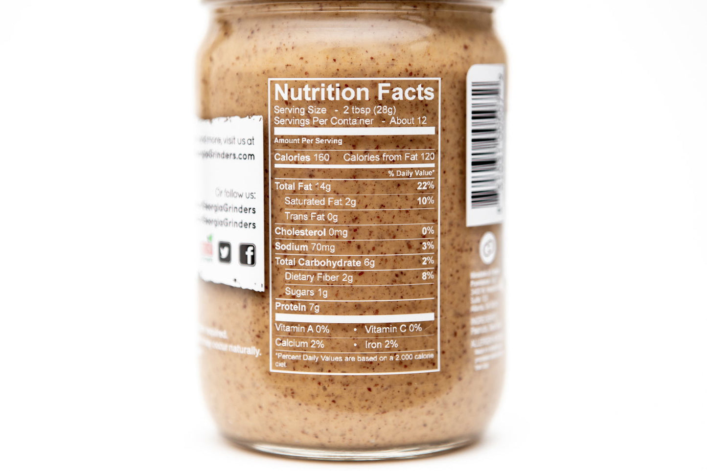 Georgia Grinders Peanut Butter Mixed 4 Pack (Two 12oz Jars of each Creamy Peanut Butter and Crunchy Peanut Butter)  - (CP-CL) by Georgia Grinders - Blessings Grow Meadows