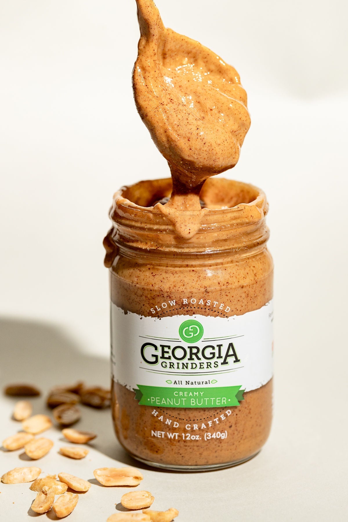 Georgia Grinders Peanut Butter Mixed 4 Pack (Two 12oz Jars of each Creamy Peanut Butter and Crunchy Peanut Butter)  - (CP-CL) by Georgia Grinders - Blessings Grow Meadows