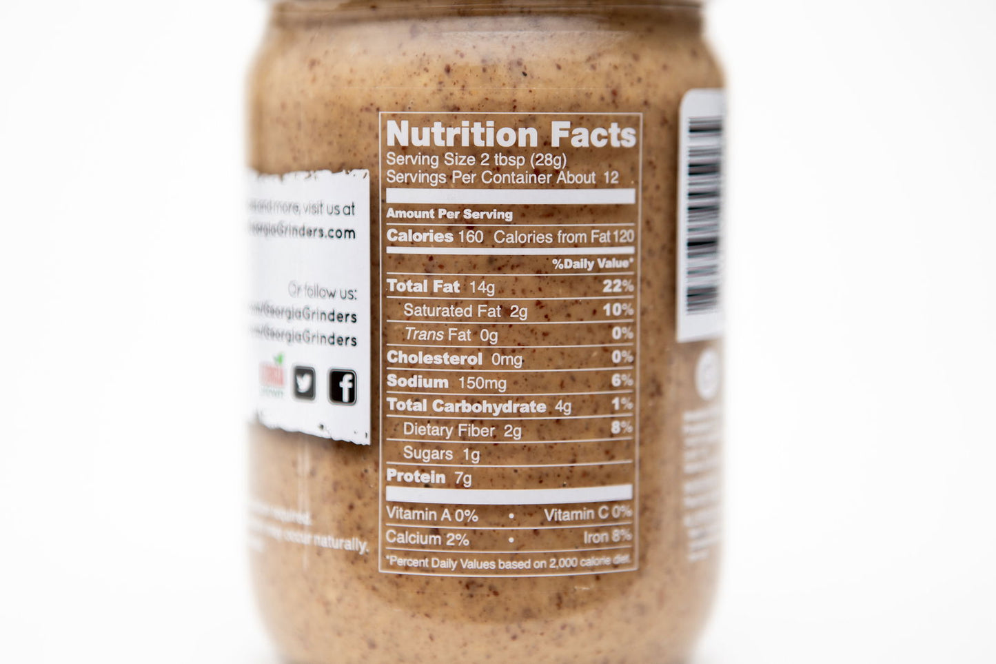 Georgia Grinders Peanut Butter Mixed 4 Pack (Two 12oz Jars of each Creamy Peanut Butter and Crunchy Peanut Butter)  - (CP-CL) by Georgia Grinders - Blessings Grow Meadows