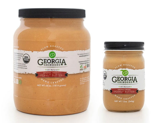 Georgia Grinders 64oz Bulk Tub of Organic Creamy Peanut Butter - (CP-CL) by Georgia Grinders - Blessings Grow Meadows