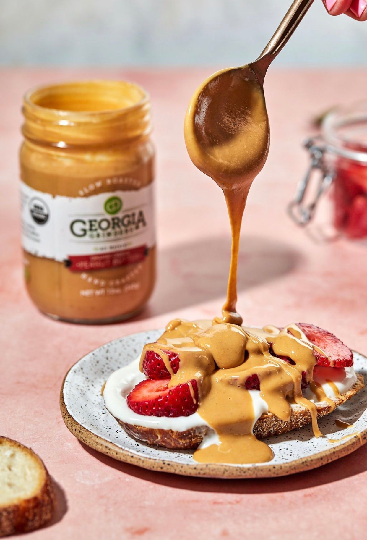 Georgia Grinders 64oz Bulk Tub of Organic Creamy Peanut Butter - (CP-CL) by Georgia Grinders - Blessings Grow Meadows