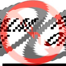 A pixelated image of a red prohibition sign overlays distorted black text, making the message unreadable, alongside Georgia Grinders 64 oz Bulk Tub of Honey Roasted Almond Butter (CP-CL) by Georgia Grinders.