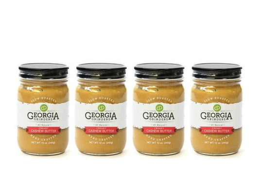 Georgia Grinders Cashew Butter 4 Pack (12 oz Jars) - (CP-CL) by Georgia Grinders - Blessings Grow Meadows