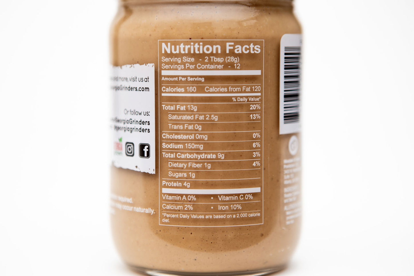 Georgia Grinders Cashew Butter 4 Pack (12 oz Jars) - (CP-CL) by Georgia Grinders - Blessings Grow Meadows