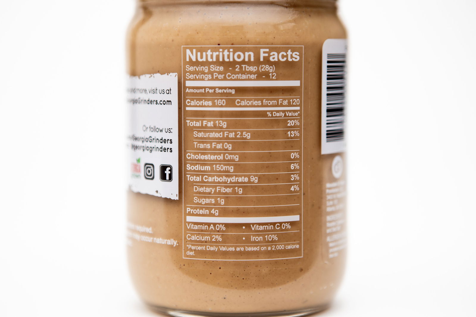 Georgia Grinders Cashew Butter 4 Pack (12 oz Jars) - (CP-CL) by Georgia Grinders - Blessings Grow Meadows