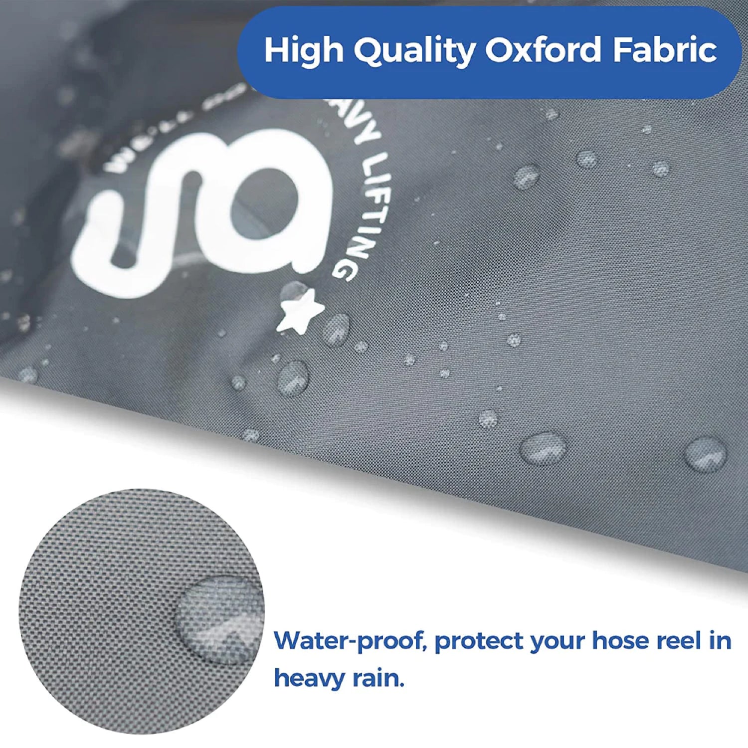 Giraffe Tools US gardening hose reel cover for 90 ft retractable hose reel, protects outdoor watering equipment.