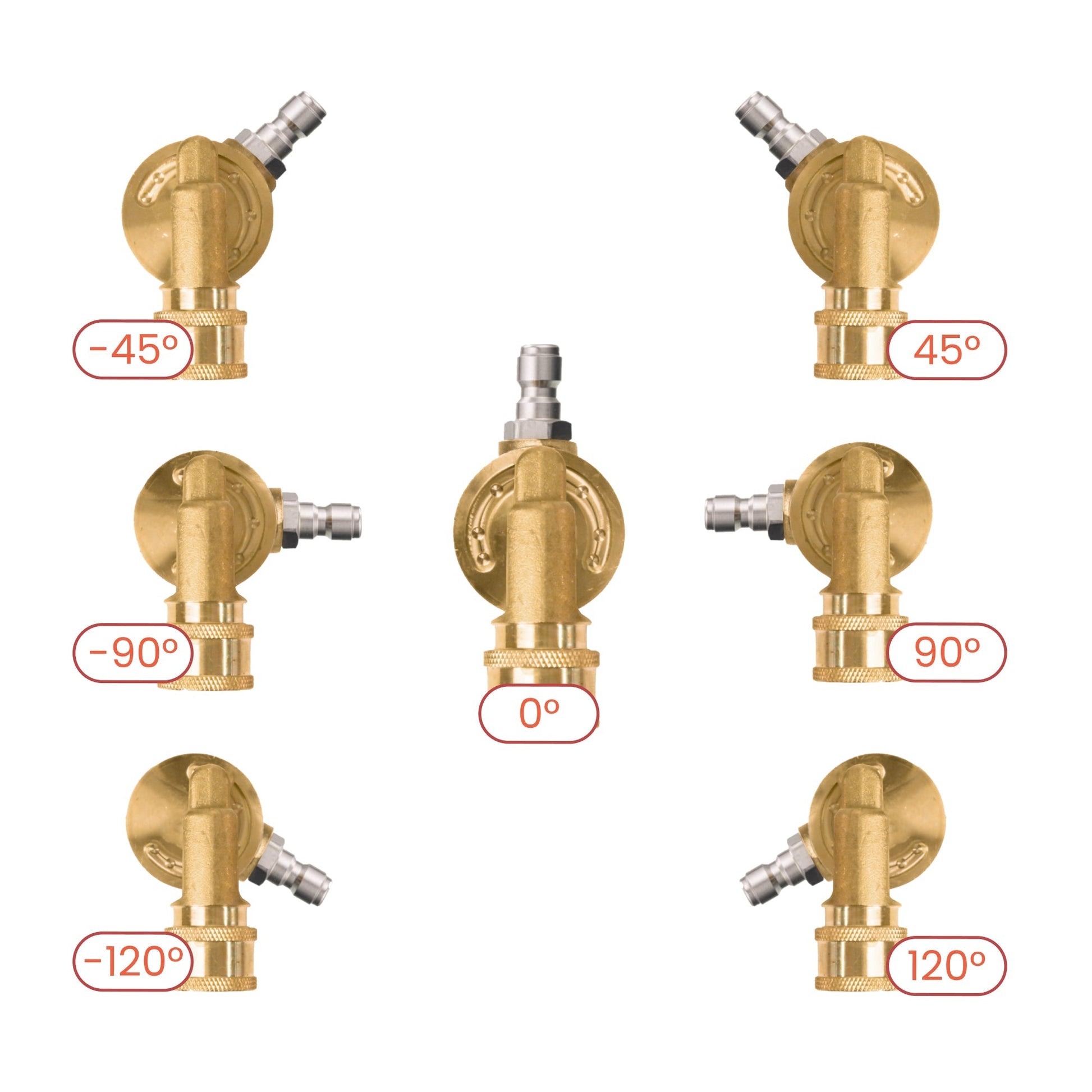 Giraffe Tools US pressure washer pivoting coupler attached to a high-pressure hose for versatile cleaning tasks