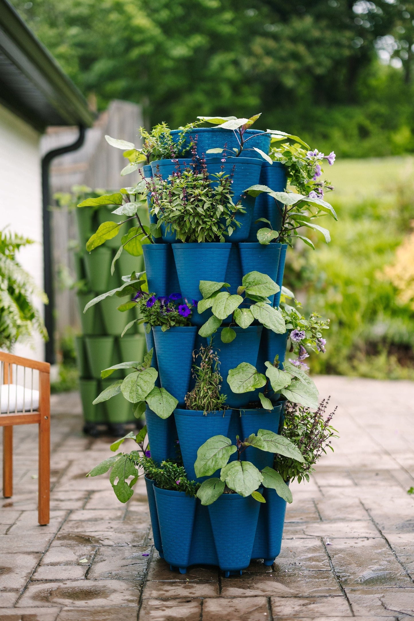 5 Tier GreenStalk Garden Original Vertical Planter - Basket Weave Texture - Blessings Grow Meadows