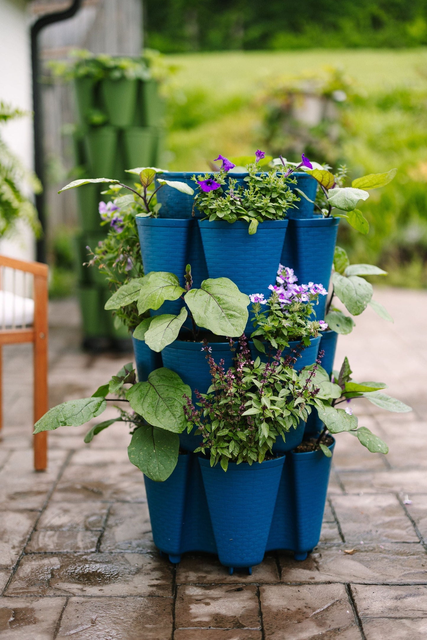 3 Tier GreenStalk Garden Original Vertical Planter - Basket Weave Texture - Blessings Grow Meadows
