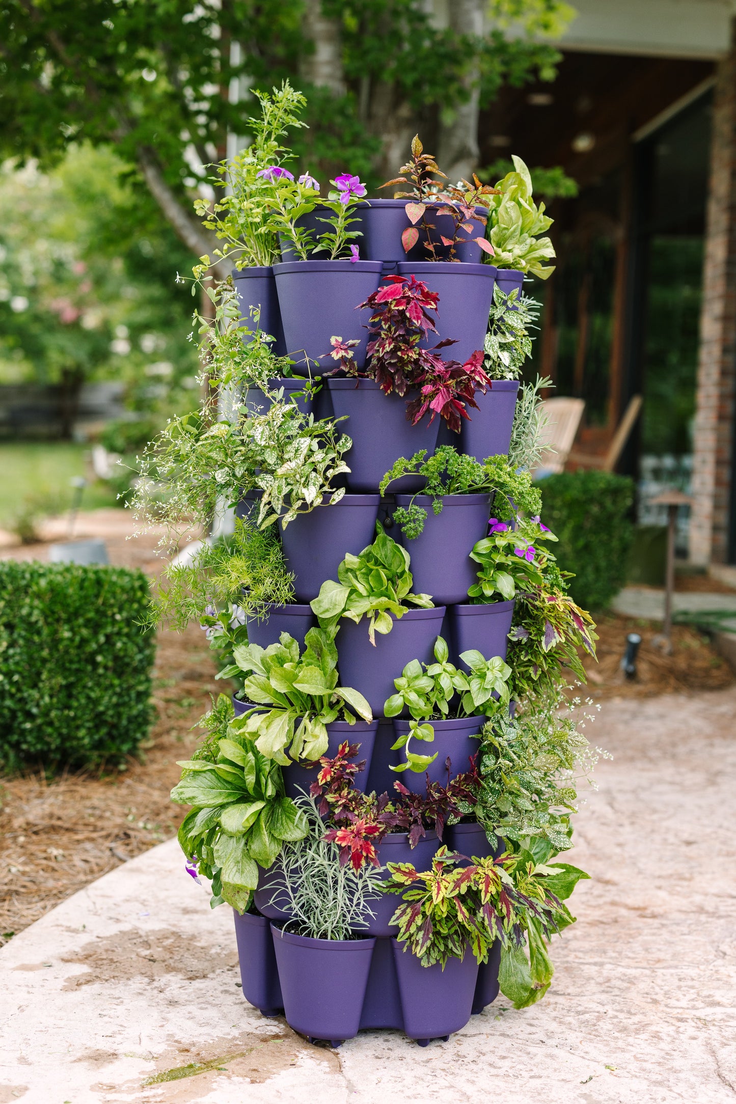 7 Tier GreenStalk Garden Leaf Vertical Planter - Basic Texture - Blessings Grow Meadows