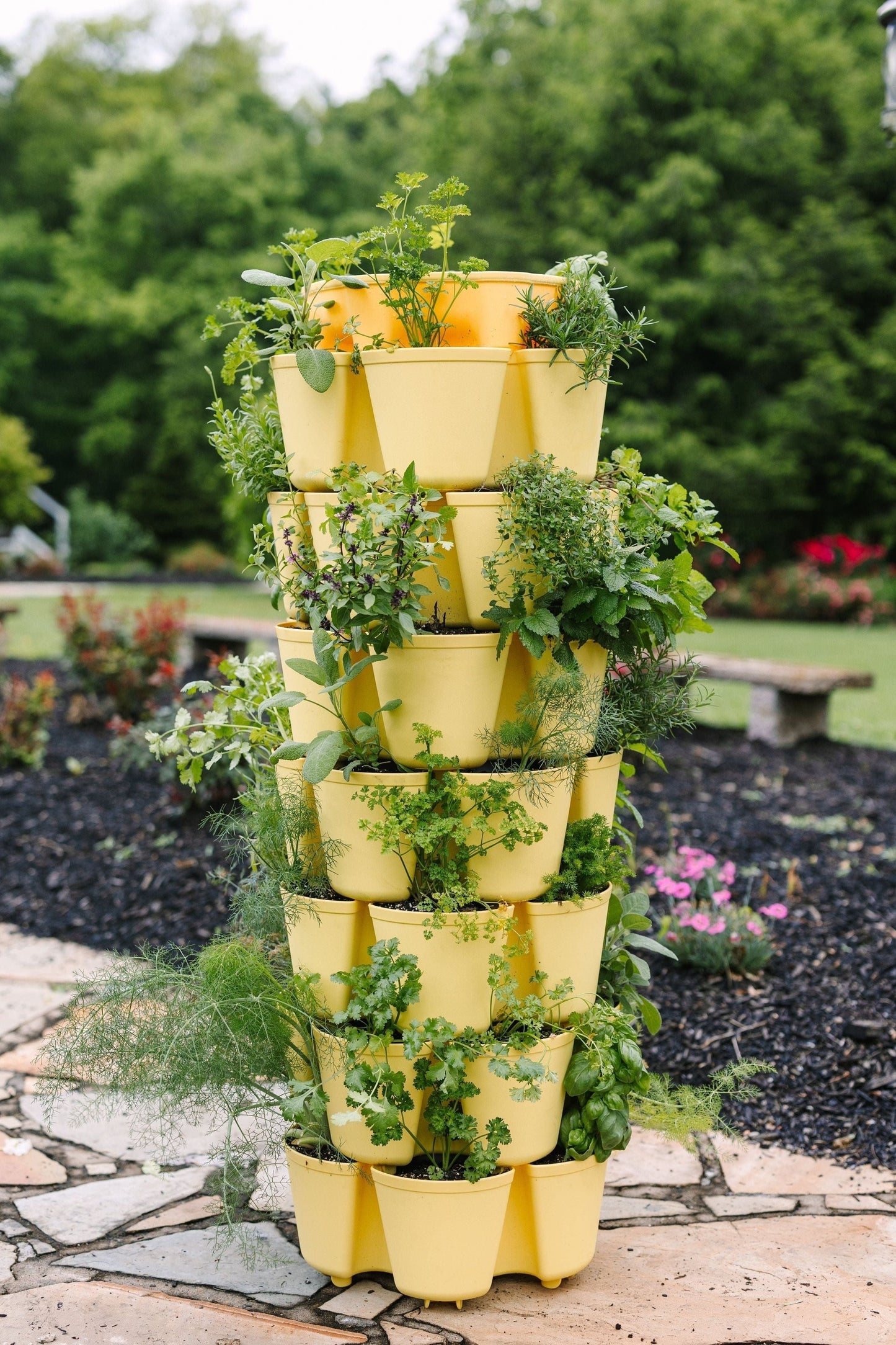 7 Tier GreenStalk Garden Leaf Vertical Planter - Basic Texture - Blessings Grow Meadows