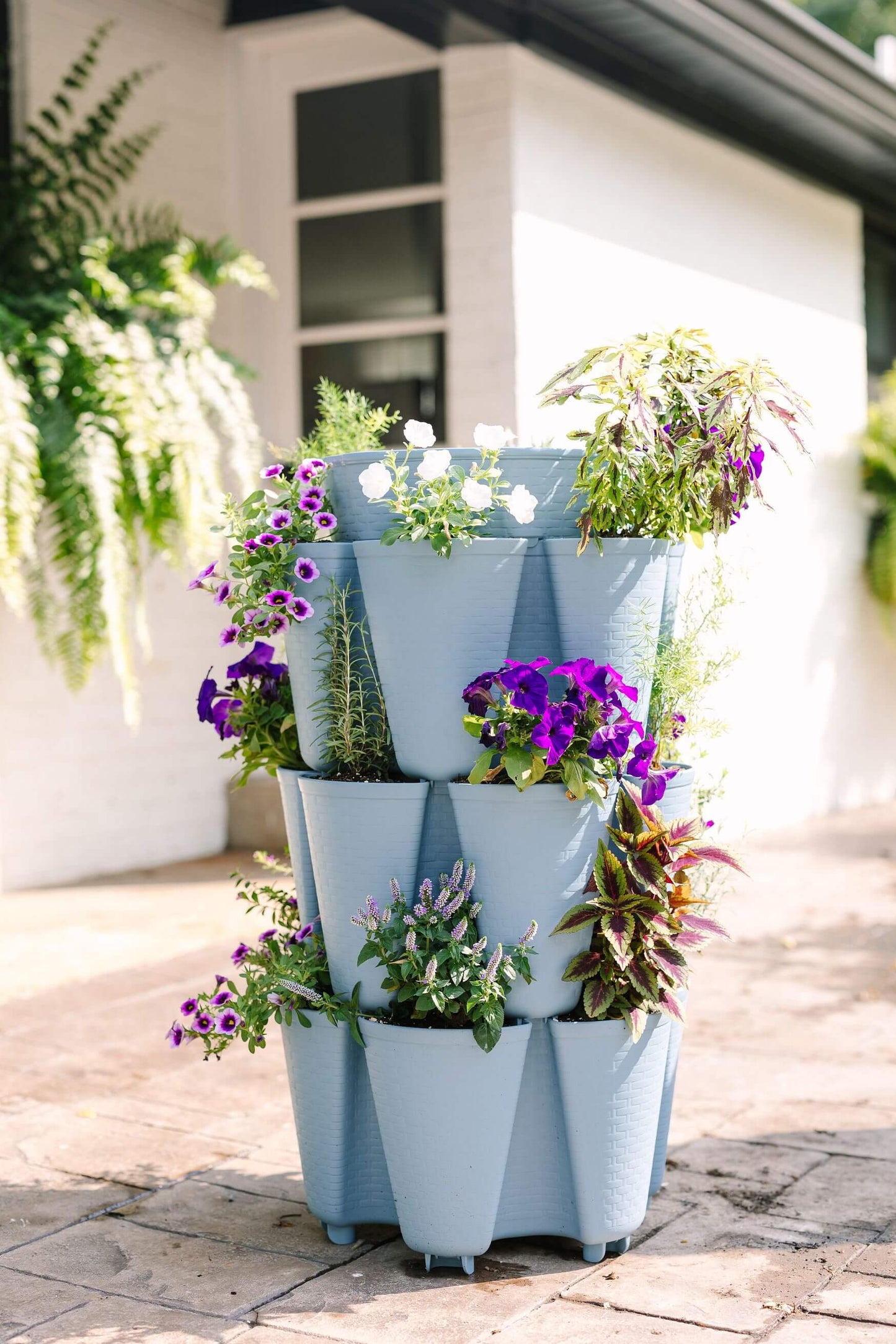 3 Tier GreenStalk Garden Original Vertical Planter - Basket Weave Texture - Blessings Grow Meadows