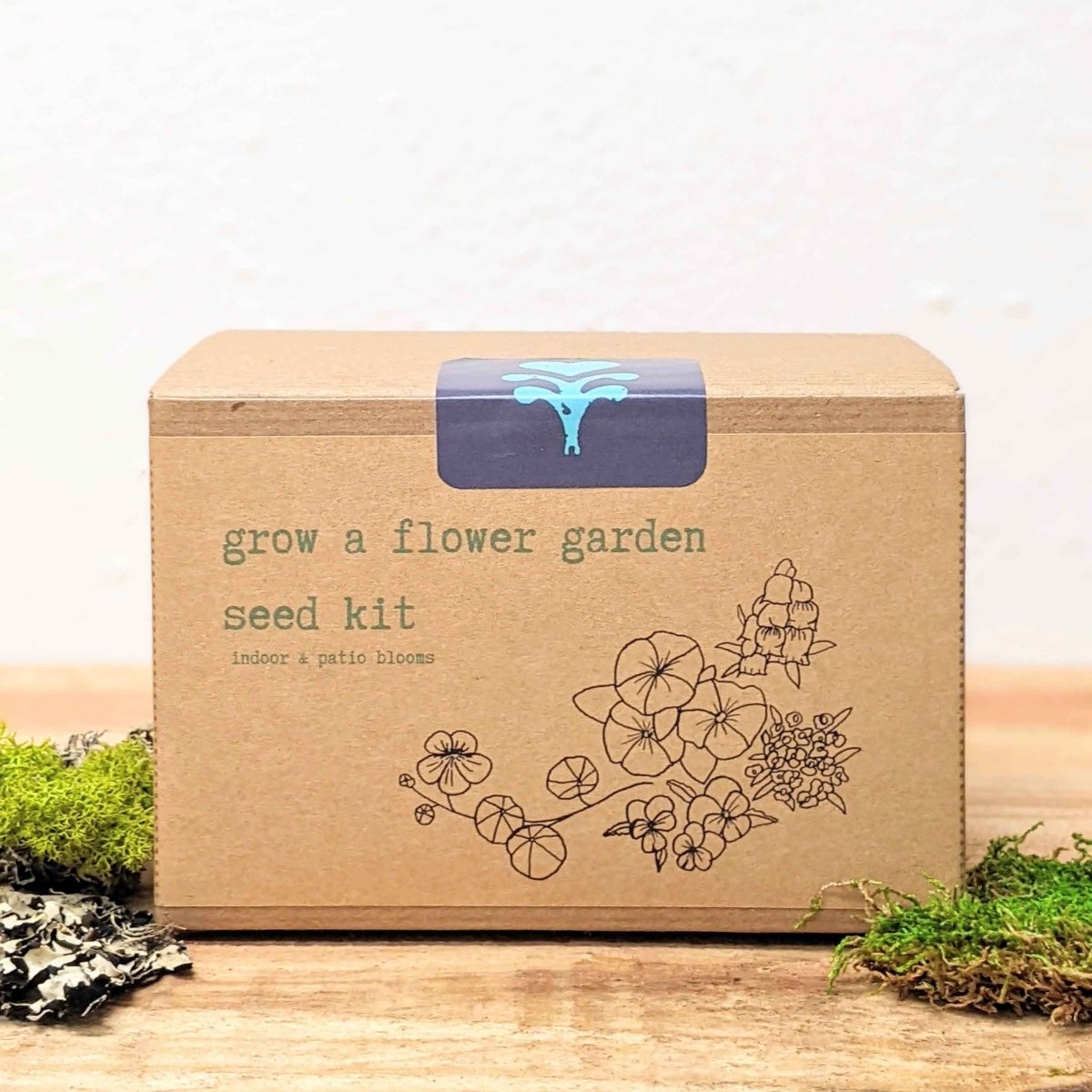 Plantflix Grow a Flower Garden Indoor Blooms Seed Kit with colorful flower seeds for starting a vibrant garden indoors.