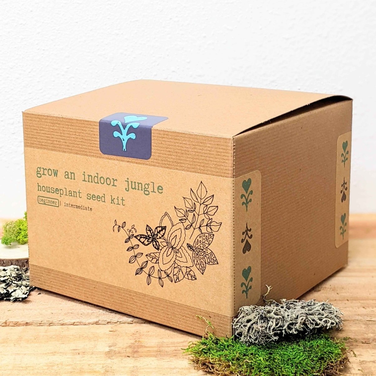 Indoor jungle houseplant seed kit from Plantflix, featuring various houseplant seeds for growing an indoor garden.