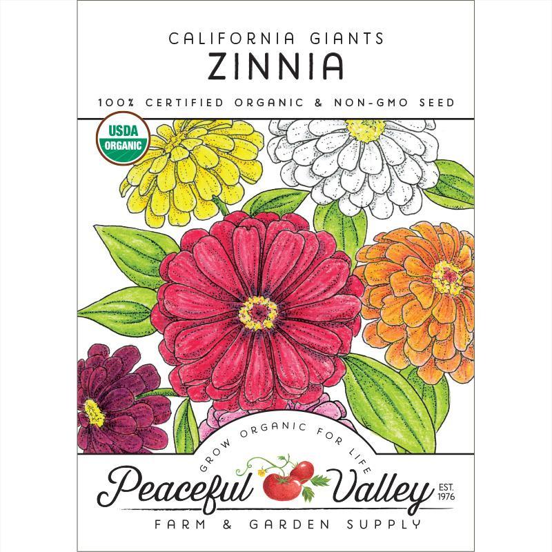 California Giants Zinnia Seeds (Organic) - Blessings Grow Meadows