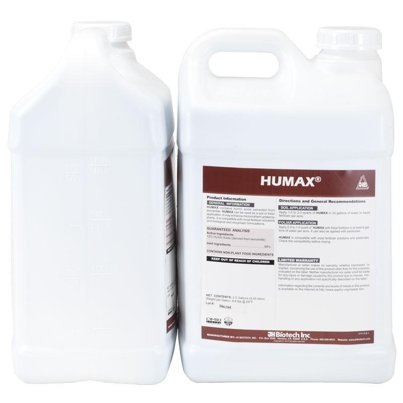 Humax 5-gallon organic pest control container from Grow Organic showing pest control product for garden use.