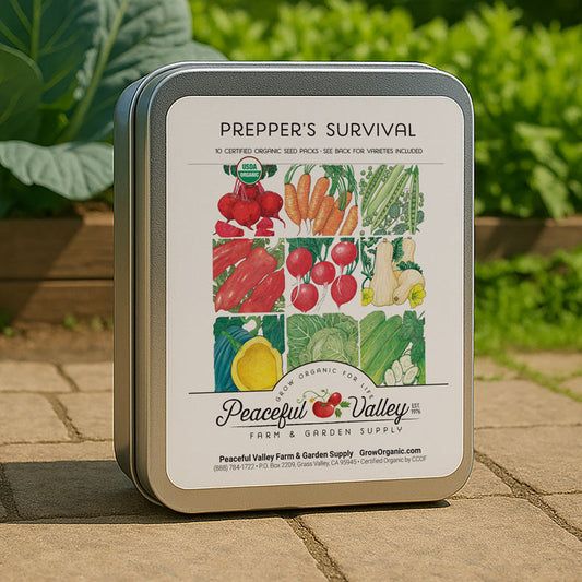 Gift Seed Tin - Prepper's Survival Collection - Blessings Grow Meadows