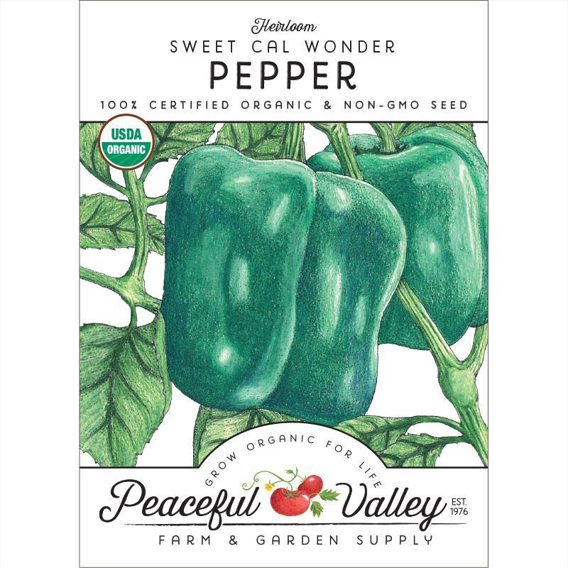 Cal Wonder Sweet Pepper Seeds (Organic) - Blessings Grow Meadows