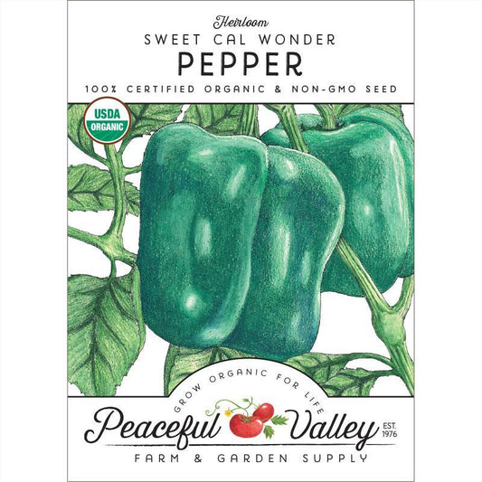 Cal Wonder Sweet Pepper Seeds (Organic) - Blessings Grow Meadows