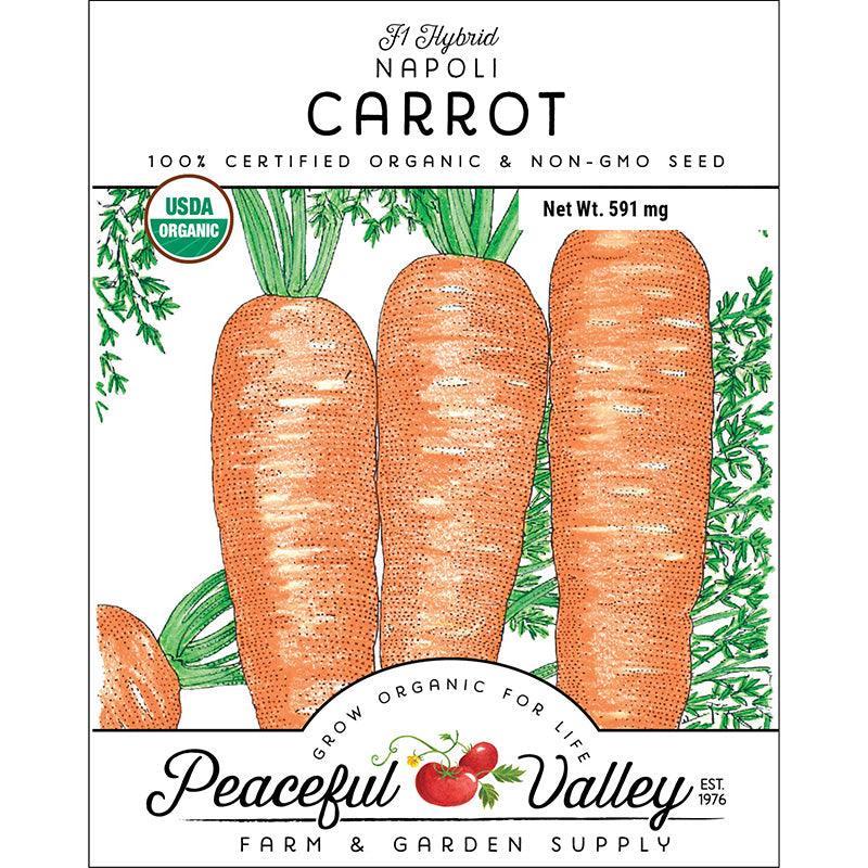Organic Napoli Carrot Seeds by Grow Organic, vegetable seeds in a pack, ideal for home gardening and healthy vegetable growth.