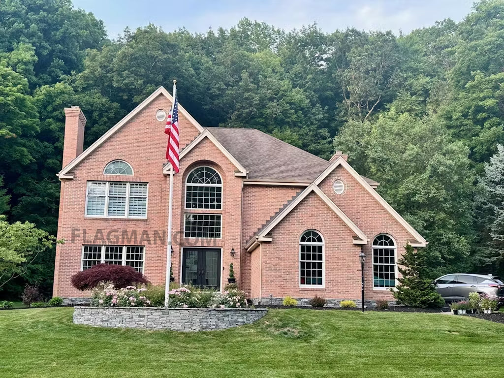 Liberty™ nylon American flag by Flagman of America, showing vibrant stars and stripes, made in the USA, suitable for economy and bulk use.