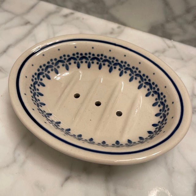 Hand-painted Polish Floral Ceramic Soap Dish - Vine - Blessings Grow Meadows