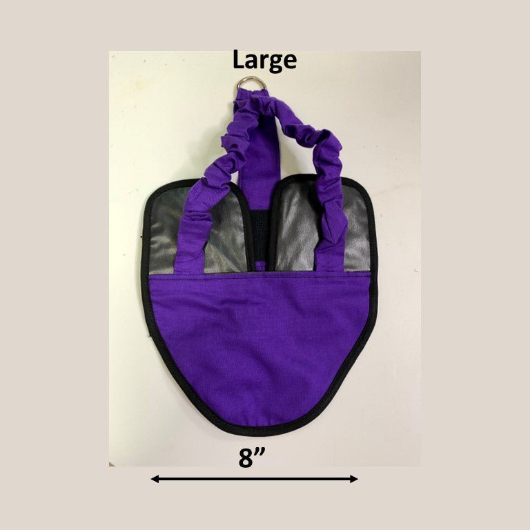 Crazy K Farm Pet and Poultry hen holster chicken, duck, and goose diaper harness with sewn-in liner, made in the USA.