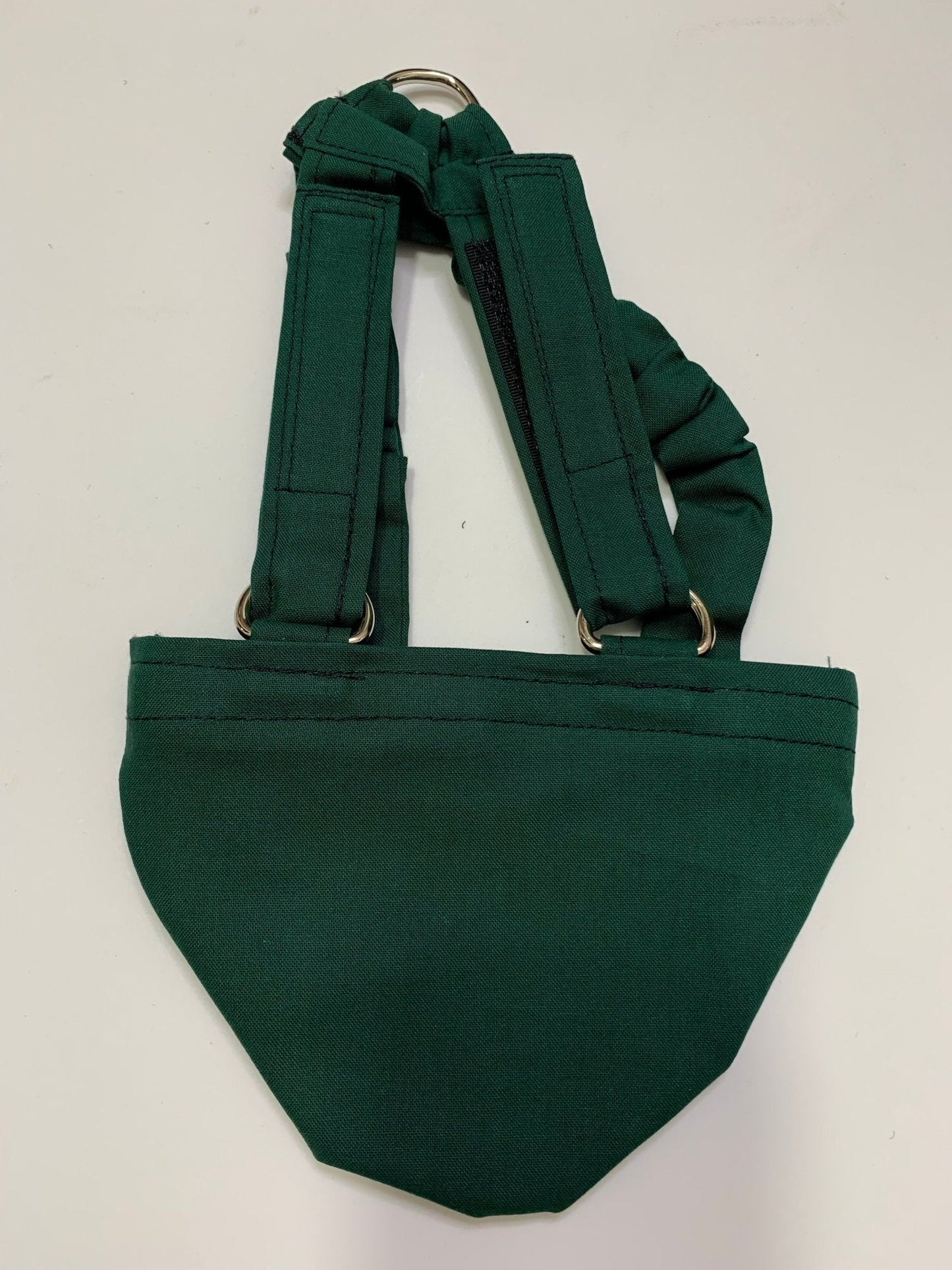 Crazy K Farm bird diaper and harness for pigeons, chickens, ducks, and geese with removable vinyl liner, made in the USA.