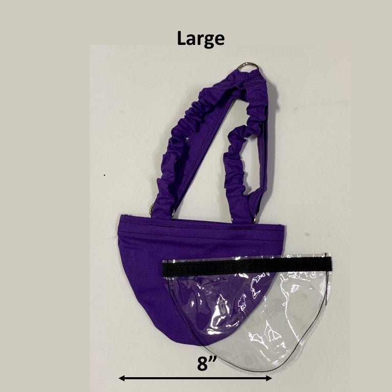 Crazy K Farm bird diaper and harness for pigeons, chickens, ducks, and geese with removable vinyl liner, made in the USA.