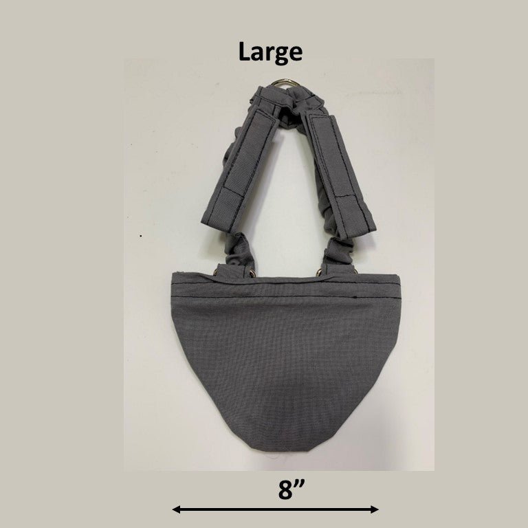 Crazy K Farm Pet and Poultry Hen Holster bird diaper harness for pigeons, chickens, ducks, and geese with removable vinyl liner.