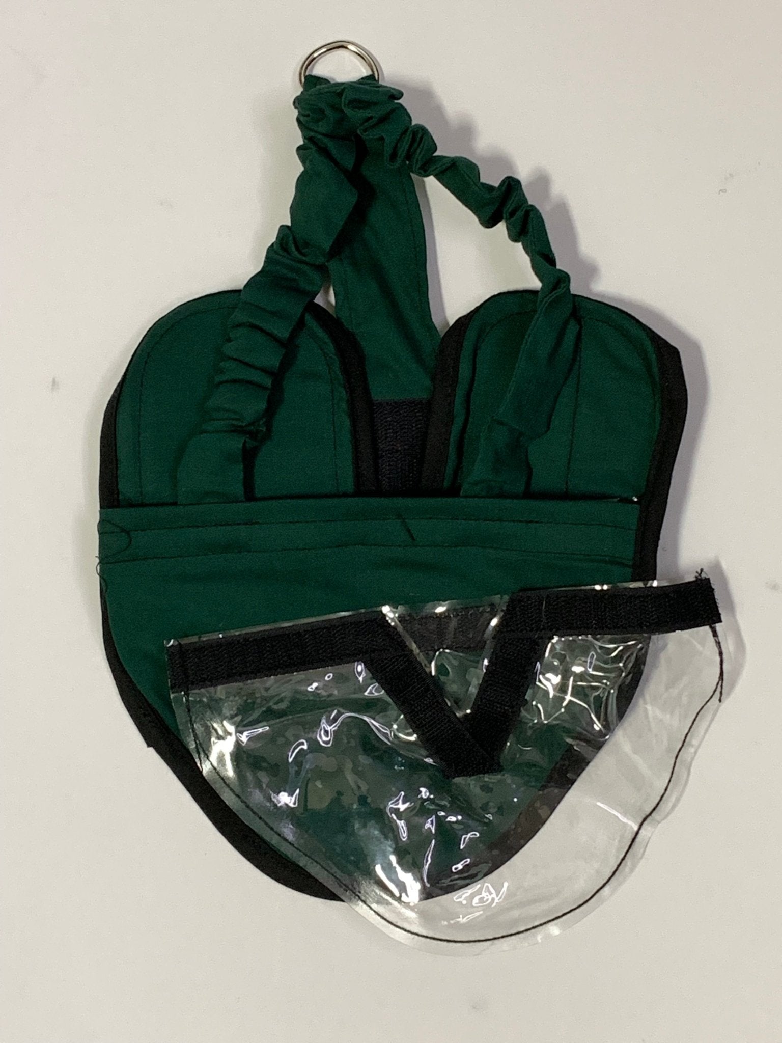 Bird diaper and harness for chicken, duck, pigeon, and goose by Crazy K Farm with removable vinyl liner, made in the USA.