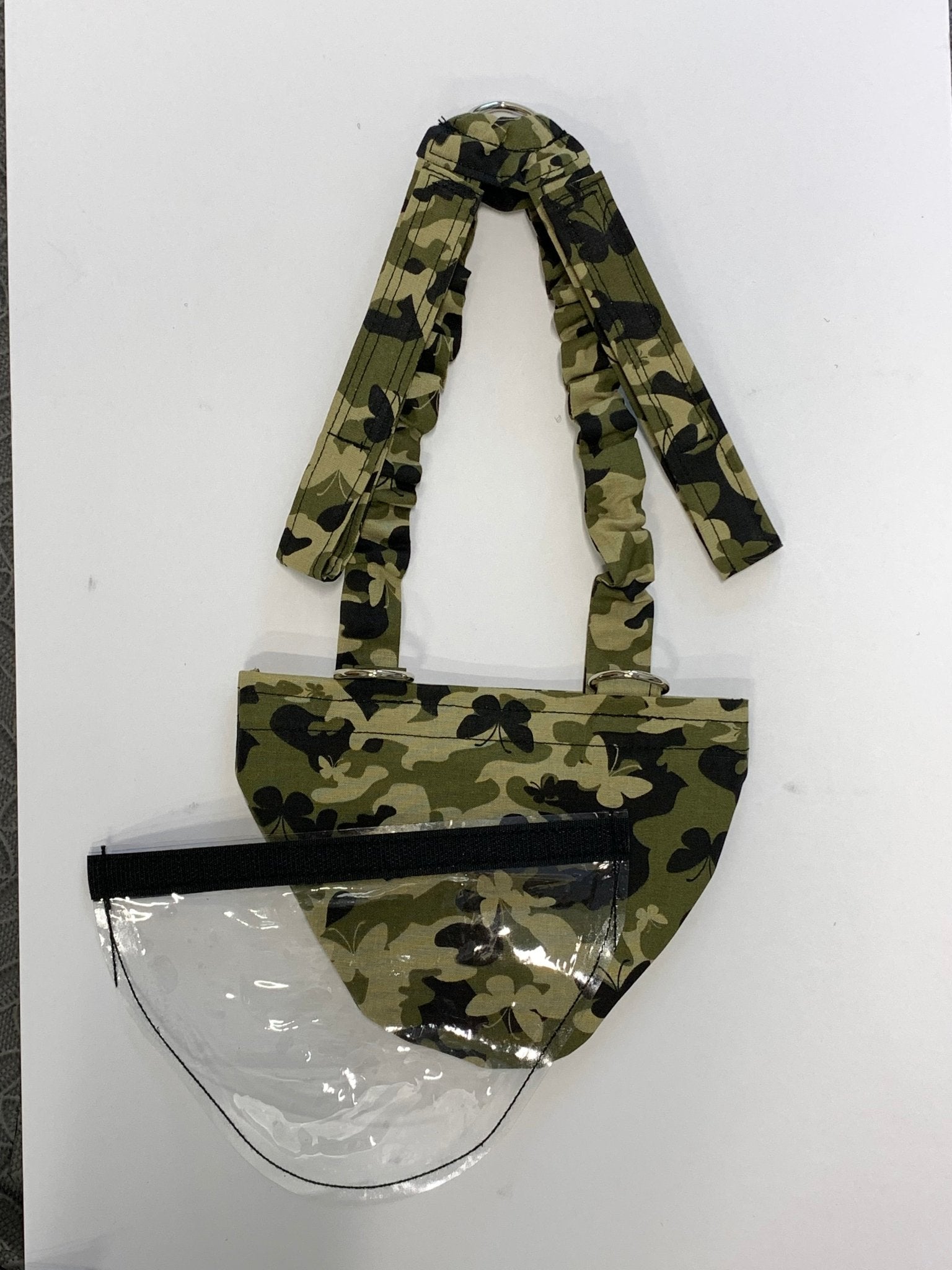 Crazy K Farm bird diaper and harness for pigeons, chickens, ducks, and geese with removable vinyl liner, made in the USA.