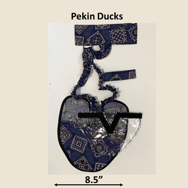 Hen holster duck and goose diaper with removable liners for waterfowl from Crazy K Farm Pet and Poultry, shown on a hen.