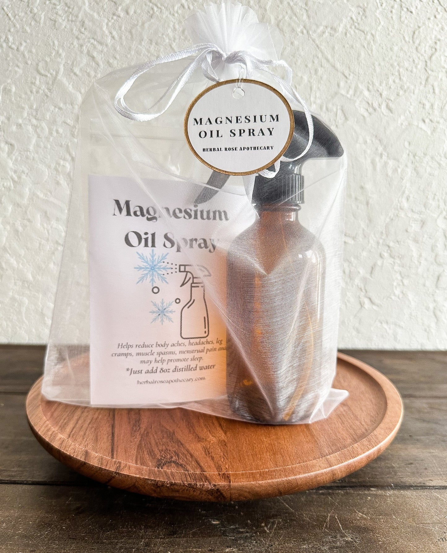 DIY Magnesium Oil Spray in herbalroseapothecary apothecary kit, featuring natural ingredients and spray bottle for topical use.
