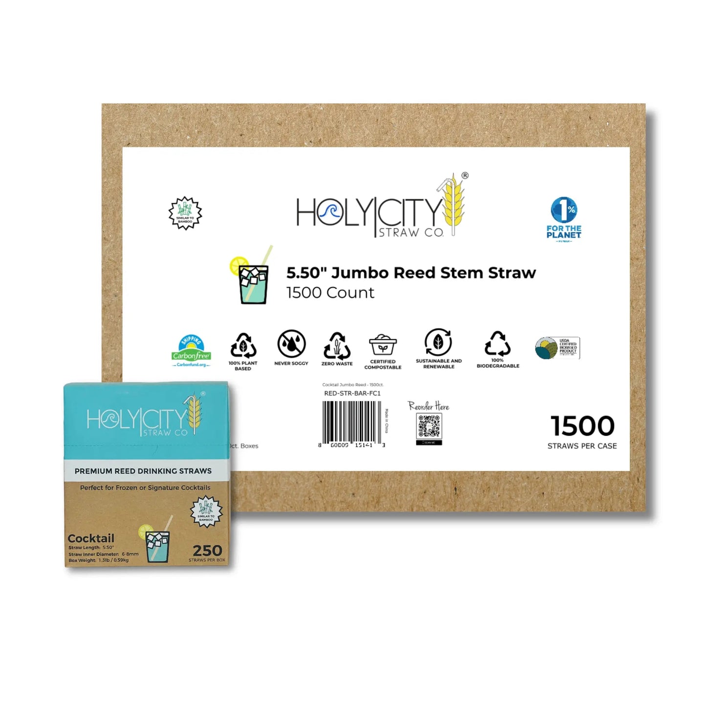 5.5 Jumbo Reed Straws - Blessings Grow Meadows -