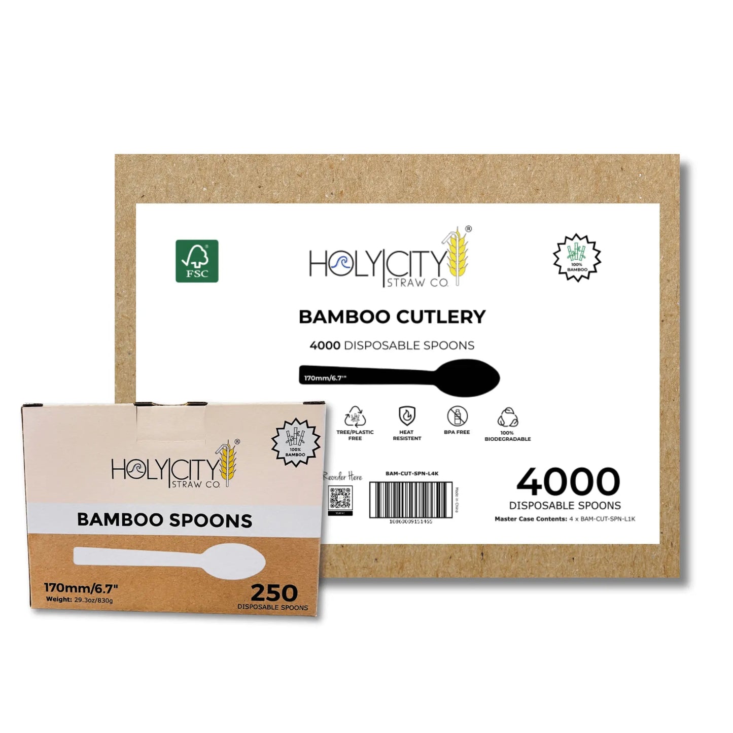 6.7" Bamboo Spoons - Blessings Grow Meadows