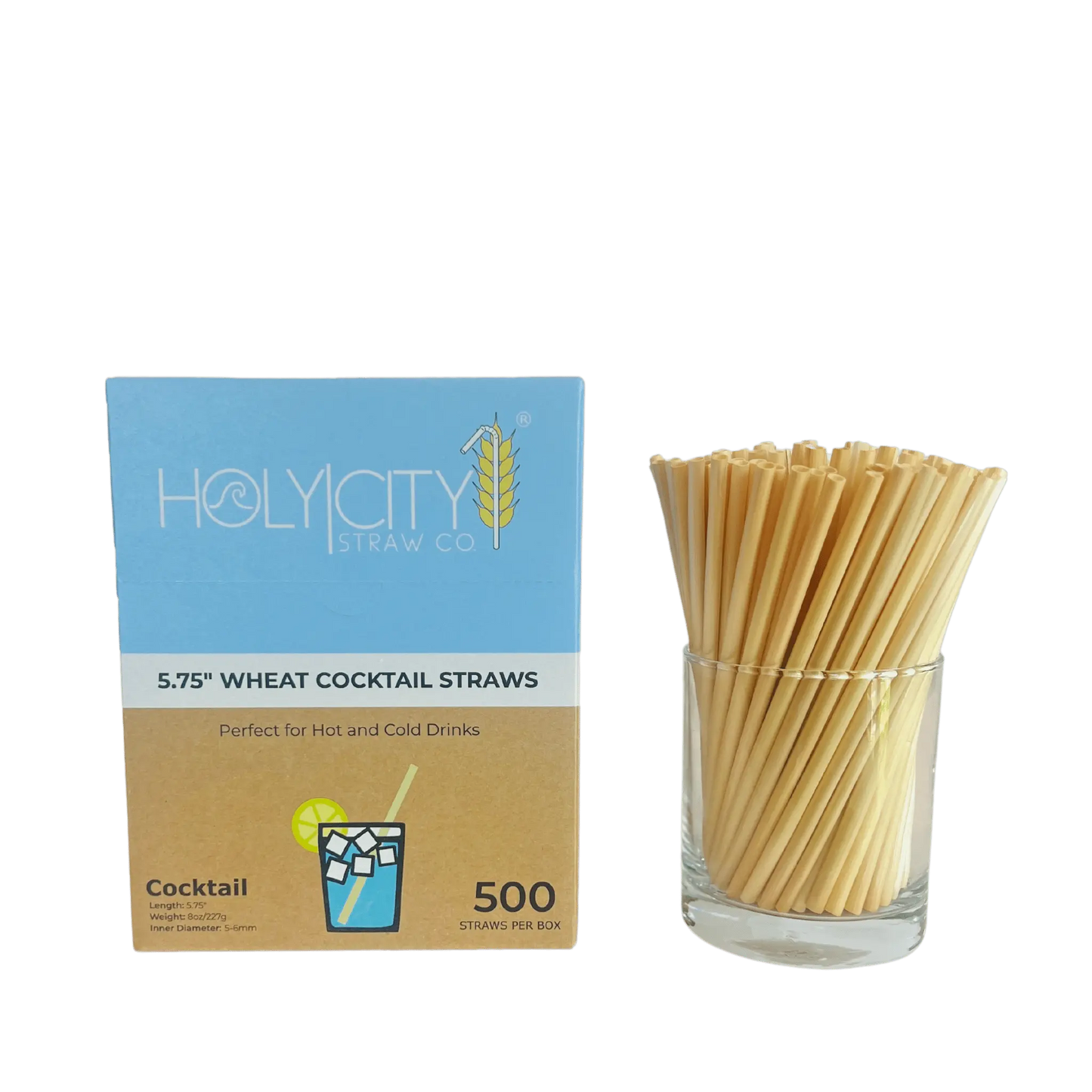 5.75" Cocktail Wheat Straws - Blessings Grow Meadows