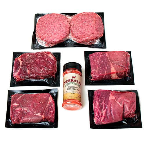 Honest Value Beef Package | 10 oz Top Sirloins, 1/3 lb. Patties & Seasoning | Shipping Included | Nebraska Star Beef - BuyNebraska.com ~ Blessings Grow Meadows