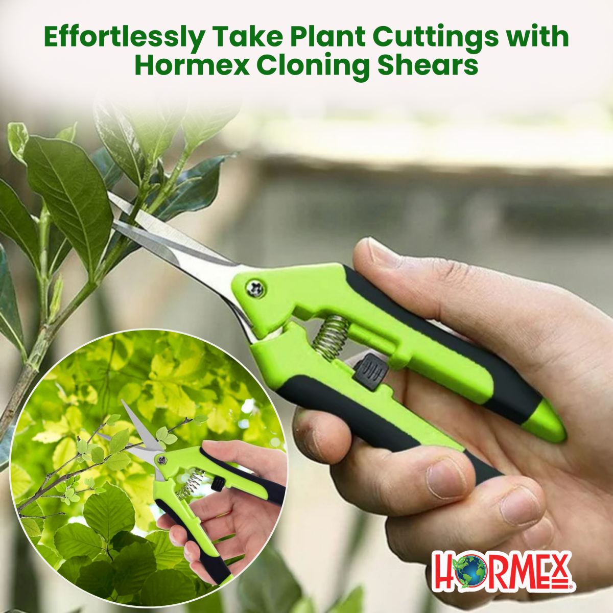 Hormex Cloning Shears - Precision straight-blade shears designed for clean, accurate cuts, ideal for plant cuttings - Blessings Grow Meadows