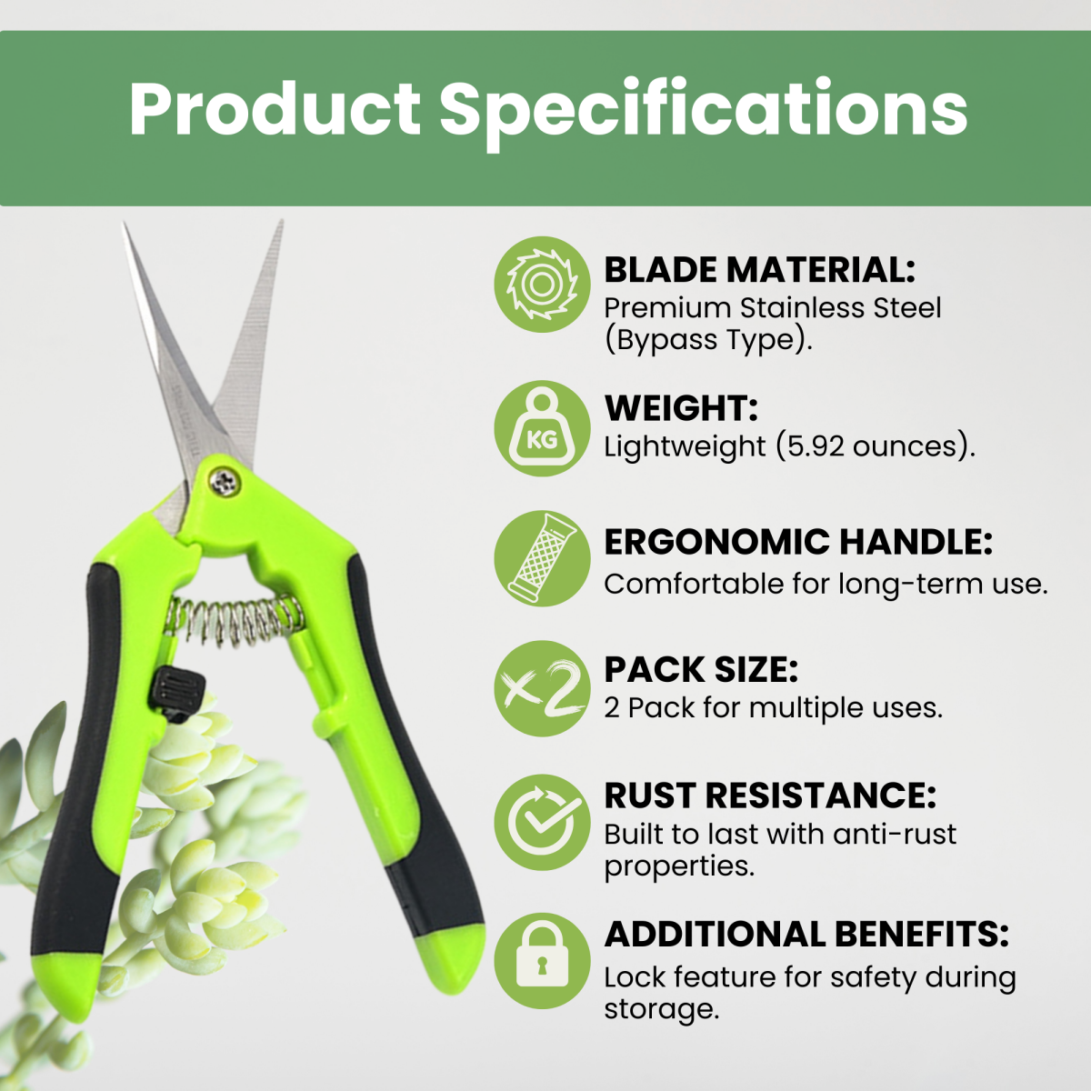 Hormex Cloning Shears - Precision straight-blade shears designed for clean, accurate cuts, ideal for plant cuttings - Blessings Grow Meadows