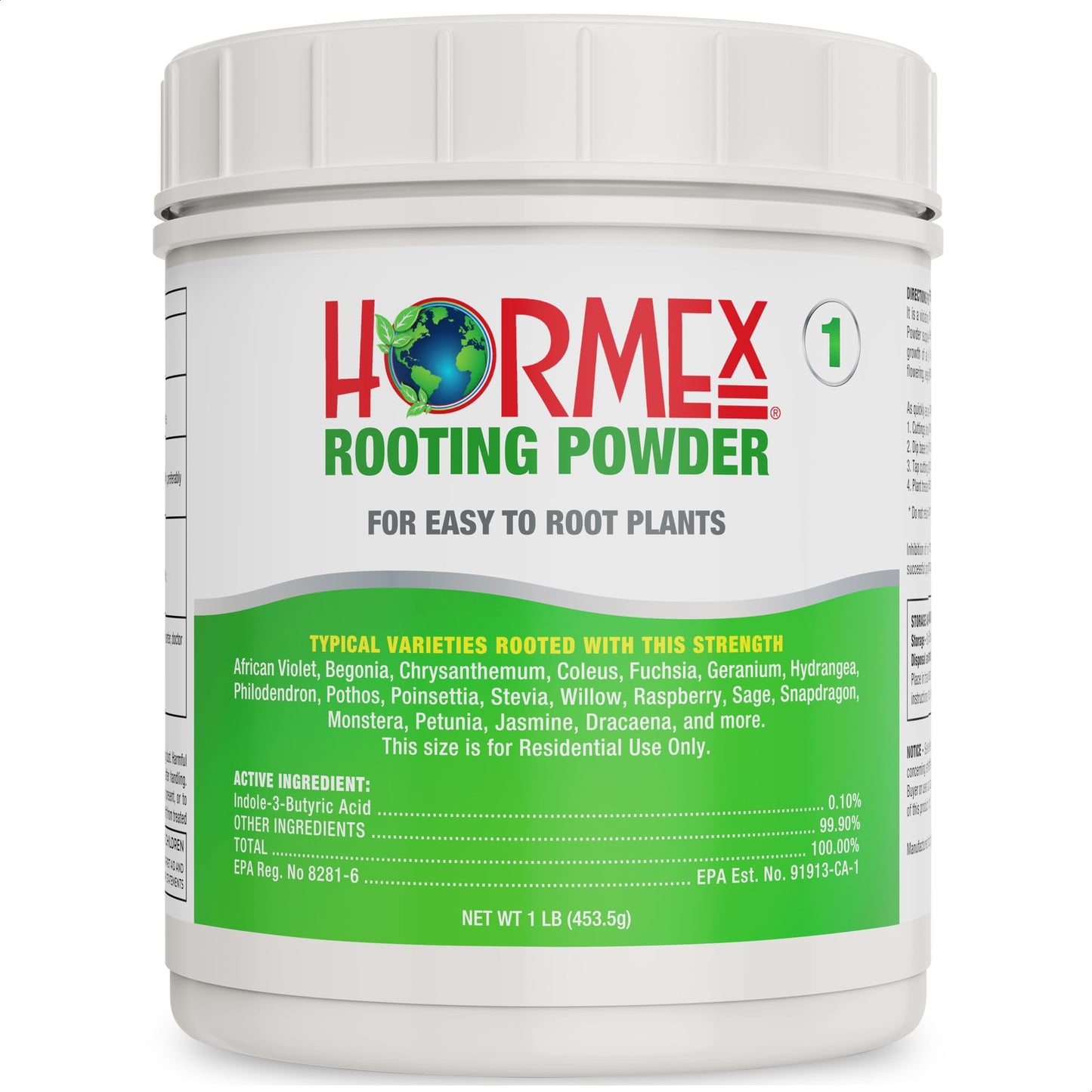 Hormex Rooting Powder #1 (0.10 IBA) - Rooting Hormone for Delicate Houseplants, Garden Herbs & Succulent Cuttings - Blessings Grow Meadows