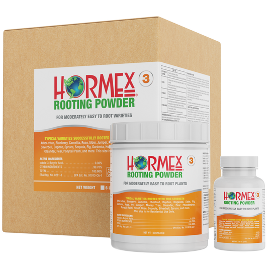 Hormex Rooting Powder #3 (0.30 IBA) - Rooting Hormone for Common Home & Garden Plant Cuttings - Blessings Grow Meadows