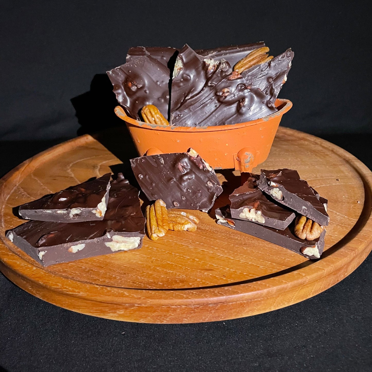 Pecan Bark Dark Chocolate- 8 oz - Blessings Grow Meadows